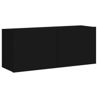 vidaXL TV-Wandschrank Schwarz 100x30x41 cm