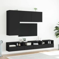 vidaXL TV-Wandschrank Schwarz 100x30x41 cm