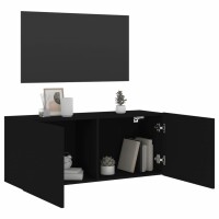 vidaXL TV-Wandschrank Schwarz 100x30x41 cm