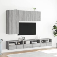 vidaXL TV-Wandschrank Grau Sonoma 100x30x41 cm