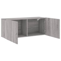 vidaXL TV-Wandschrank Grau Sonoma 100x30x41 cm