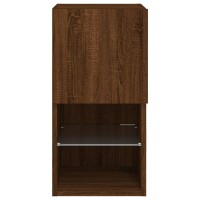 vidaXL TV-Schrank mit LED-Leuchten Braun Eichen-Optik 30,5x30x60 cm