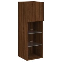 vidaXL TV-Schrank mit LED-Leuchten Braun Eichen-Optik 30,5x30x90 cm