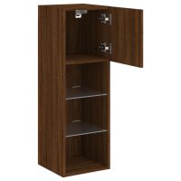 vidaXL TV-Schrank mit LED-Leuchten Braun Eichen-Optik 30,5x30x90 cm