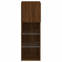 vidaXL TV-Schrank mit LED-Leuchten Braun Eichen-Optik 30,5x30x90 cm