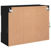 vidaXL TV-Wandschrank mit LED-Leuchten Schwarz 78,5x30x60,5 cm