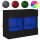 vidaXL TV-Wandschrank mit LED-Leuchten Schwarz 78,5x30x60,5 cm