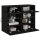 vidaXL TV-Wandschrank mit LED-Leuchten Schwarz 78,5x30x60,5 cm