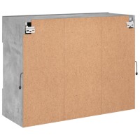 vidaXL TV-Wandschrank mit LED-Leuchten Betongrau 78,5x30x60,5 cm