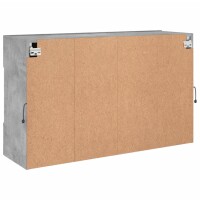 vidaXL TV-Wandschrank mit LED-Leuchten Betongrau 98,5x30x60,5 cm