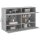 vidaXL TV-Wandschrank mit LED-Leuchten Betongrau 98,5x30x60,5 cm