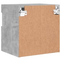 vidaXL TV-Wandschrank mit LED-Leuchten Betongrau 40x30x40 cm