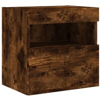 vidaXL TV-Wandschrank mit LED-Leuchten R&auml;uchereiche 40x30x40 cm