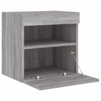 vidaXL TV-Wandschr&auml;nke mit LED-Leuchten 2 Stk. Grau Sonoma 40x30x40 cm