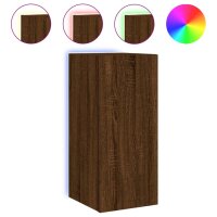 vidaXL TV-Wandschrank mit LED-Leuchten Braun Eichen-Optik...