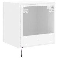 vidaXL TV-Wandschrank mit LED-Leuchten Wei&szlig; 40,5x35x40 cm