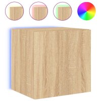 vidaXL TV-Wandschrank mit LED-Leuchten Sonoma-Eiche 40,5x35x40 cm