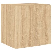 vidaXL TV-Wandschrank mit LED-Leuchten Sonoma-Eiche 40,5x35x40 cm