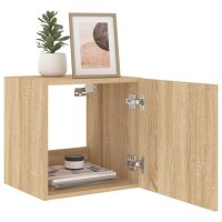 vidaXL TV-Wandschrank mit LED-Leuchten Sonoma-Eiche 40,5x35x40 cm