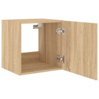 vidaXL TV-Wandschrank mit LED-Leuchten Sonoma-Eiche 40,5x35x40 cm