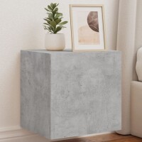 vidaXL TV-Wandschrank mit LED-Leuchten Betongrau 40,5x35x40 cm