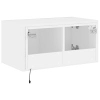 vidaXL TV-Wandschrank mit LED-Leuchten Wei&szlig; 60x35x31 cm