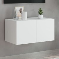 vidaXL TV-Wandschrank mit LED-Leuchten Wei&szlig; 60x35x31 cm