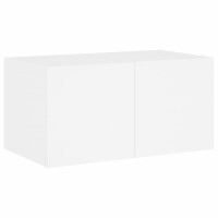 vidaXL TV-Wandschrank mit LED-Leuchten Wei&szlig; 60x35x31 cm