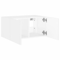 vidaXL TV-Wandschrank mit LED-Leuchten Wei&szlig; 60x35x31 cm