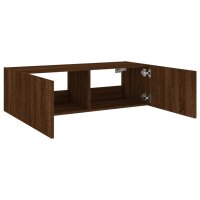 vidaXL TV-Wandschrank mit LED-Leuchten Braun Eichen-Optik 100x35x31 cm