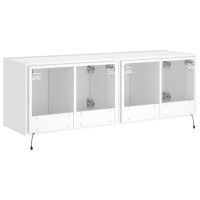 vidaXL TV-Wandschr&auml;nke mit LED-Leuchten 2 Stk. Wei&szlig; 60x35x41 cm