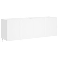 vidaXL TV-Wandschr&auml;nke mit LED-Leuchten 2 Stk. Wei&szlig; 60x35x41 cm