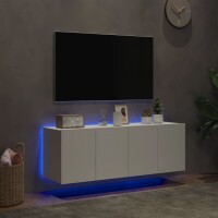 vidaXL TV-Wandschr&auml;nke mit LED-Leuchten 2 Stk. Wei&szlig; 60x35x41 cm