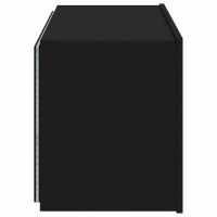 vidaXL TV-Wandschrank mit LED-Leuchten Schwarz 80x35x41 cm