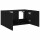 vidaXL TV-Wandschrank mit LED-Leuchten Schwarz 80x35x41 cm