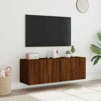 vidaXL TV-Wandschr&auml;nke mit LED-Leuchten 2 Stk. Braun Eichen-Optik