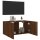 vidaXL TV-Wandschrank mit LED-Leuchten Braun Eichen-Optik 80x35x41 cm