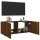 vidaXL TV-Wandschrank mit LED-Leuchten Braun Eichen-Optik 100x35x41 cm