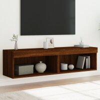 vidaXL TV-Schr&auml;nke mit LED-Leuchten 2Stk. Braun Eiche-Optik 60x30x30cm