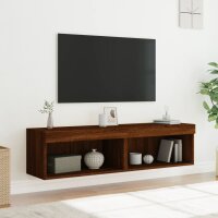 vidaXL TV-Schr&auml;nke mit LED-Leuchten 2Stk. Braun Eiche-Optik 60x30x30cm