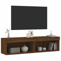 vidaXL TV-Schr&auml;nke mit LED-Leuchten 2Stk. Braun Eiche-Optik 60x30x30cm