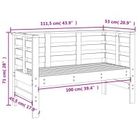 vidaXL 3-tlg. Garten-Lounge-Set Honigbraun Massivholz Kiefer