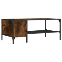 vidaXL Couchtisch mit Regal R&auml;uchereiche 100x51x40 cm Holzwerkstoff