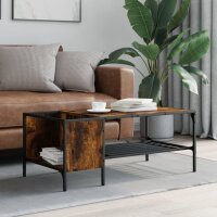 vidaXL Couchtisch mit Regal R&auml;uchereiche 100x51x40 cm Holzwerkstoff