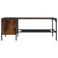 vidaXL Couchtisch mit Regal R&auml;uchereiche 100x51x40 cm Holzwerkstoff