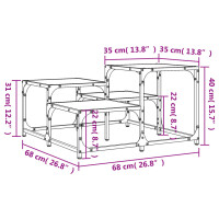 vidaXL Couchtisch Sonoma-Eiche 68x68x40 cm Holzwerkstoff