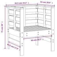 vidaXL Gartenst&uuml;hle 2 Stk. Grau 61,5x53x71 cm Massivholz Kiefer