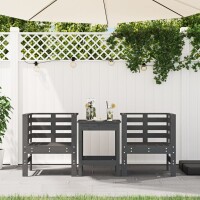 vidaXL Gartenst&uuml;hle 2 Stk. Grau 61,5x53x71 cm Massivholz Kiefer