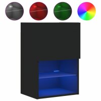 vidaXL TV-Schr&auml;nke mit LED-Leuchten 2 Stk. Schwarz 40,5x30x60 cm