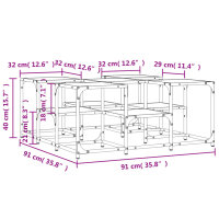 vidaXL Couchtisch R&auml;uchereiche 91x91x40 cm Holzwerkstoff